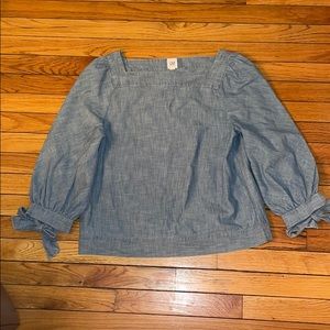 Gap chambray long sleeve blouse sz:small